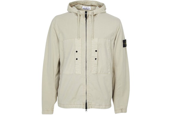 Veste TC Stone Island Supima en sergé de coton stretch beige