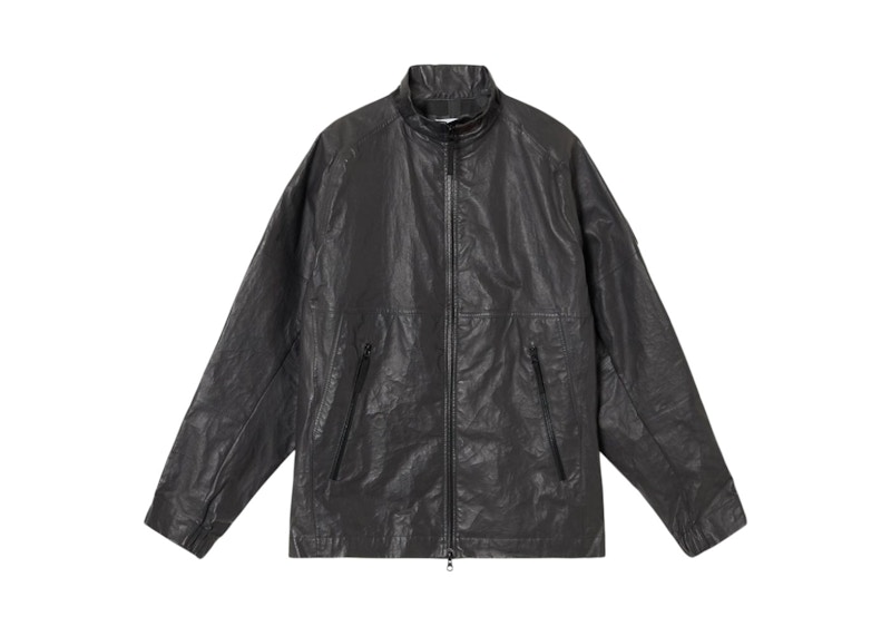 Stone Island Light Leather Organza Jacket Black Men's - US
