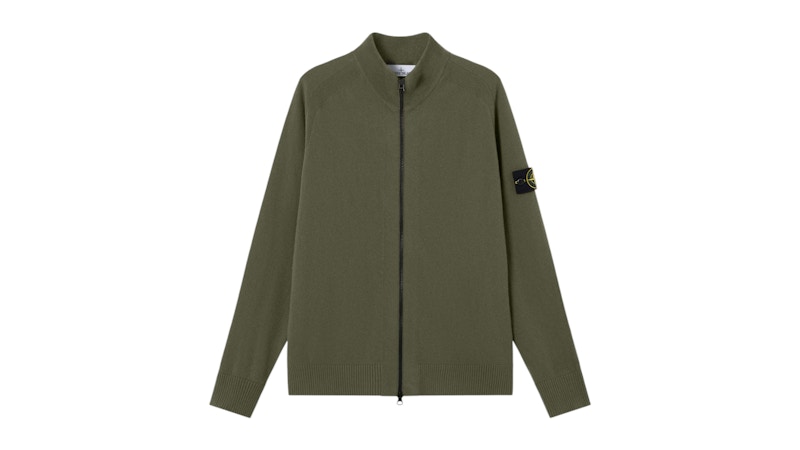 Stone Island Light RWS Geelong Wool 5100044 Sweater Military Green