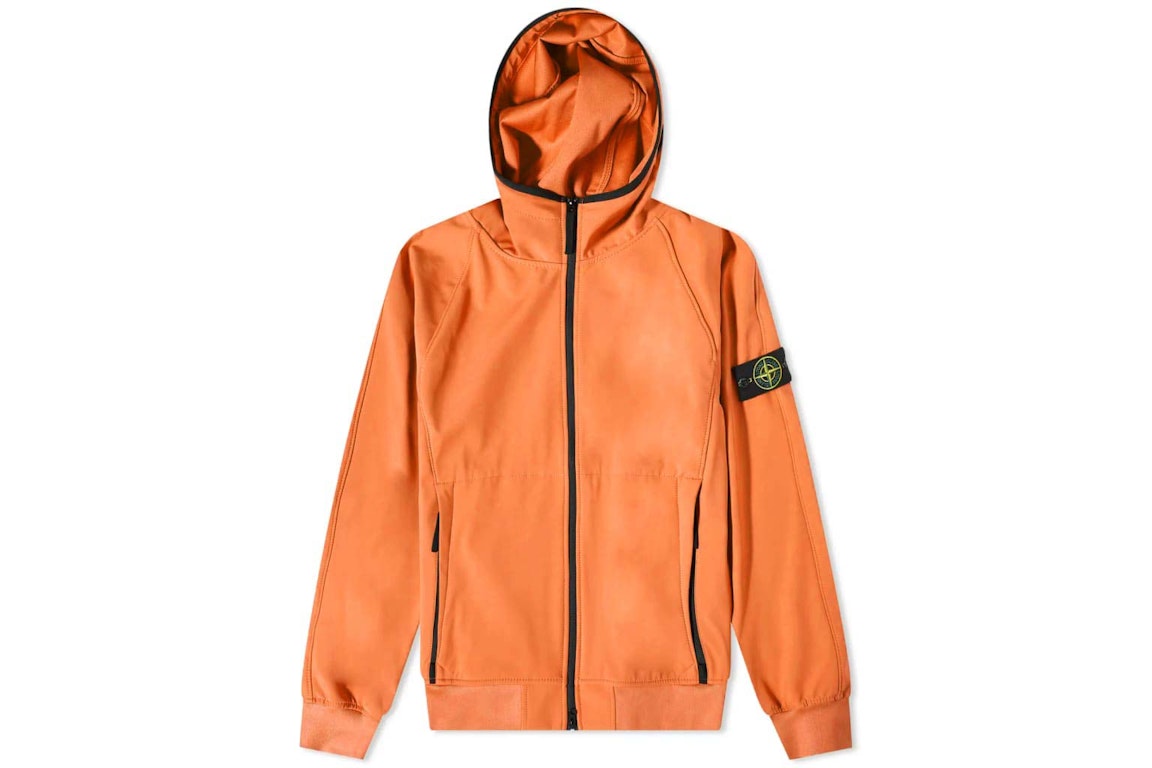 Pre-owned Stone Island Light Soft Shell-r Jacket Orange