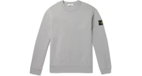 Stone Island Logo Appliquéd Mélange Cotton Jersey Sweatshirt Grey