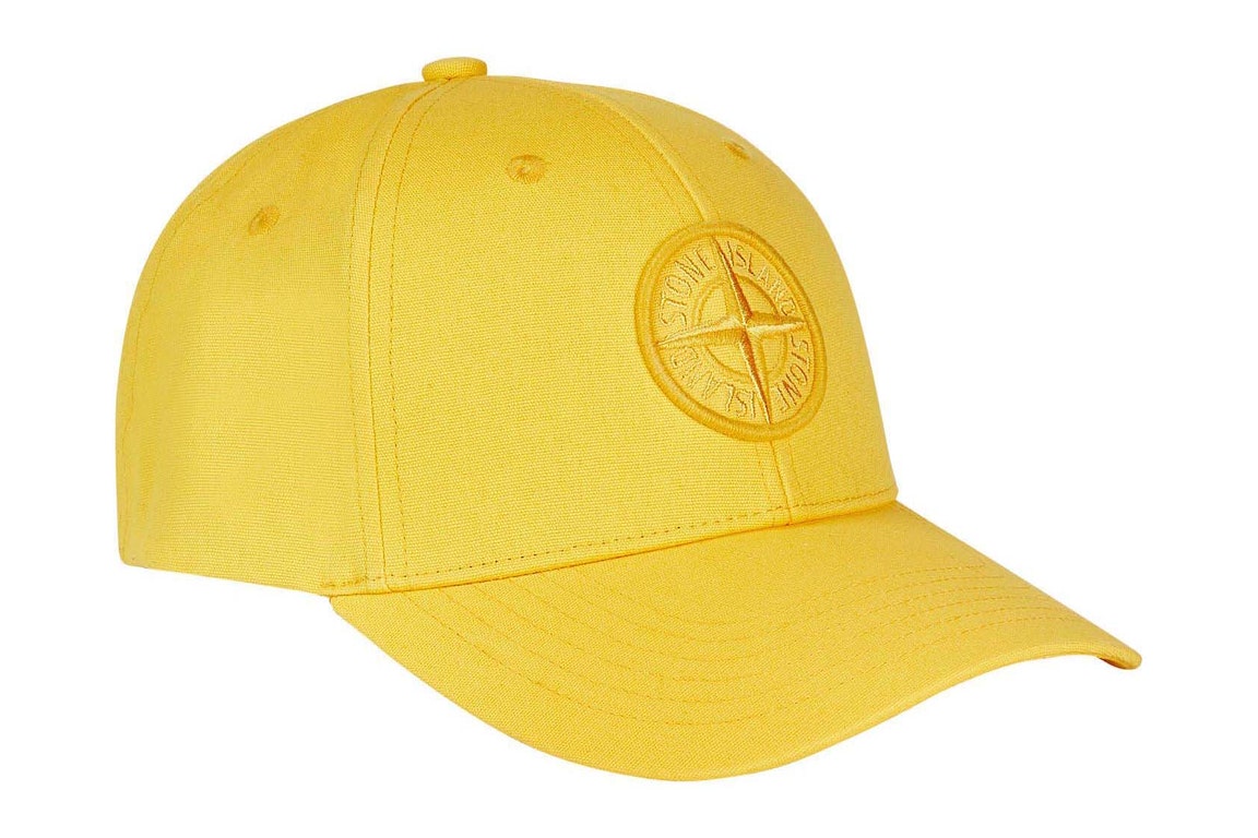 Pre-owned Stone Island Logo Cap Yellow