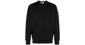 Stone Island Logo Patch Crewneck Sweatshirt Black