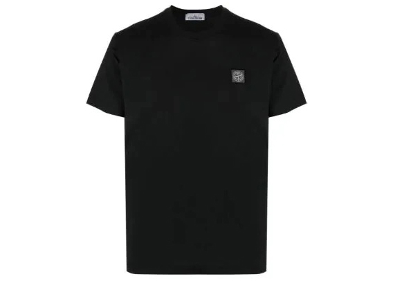 Stone Island Logo Patch T-Shirt Black