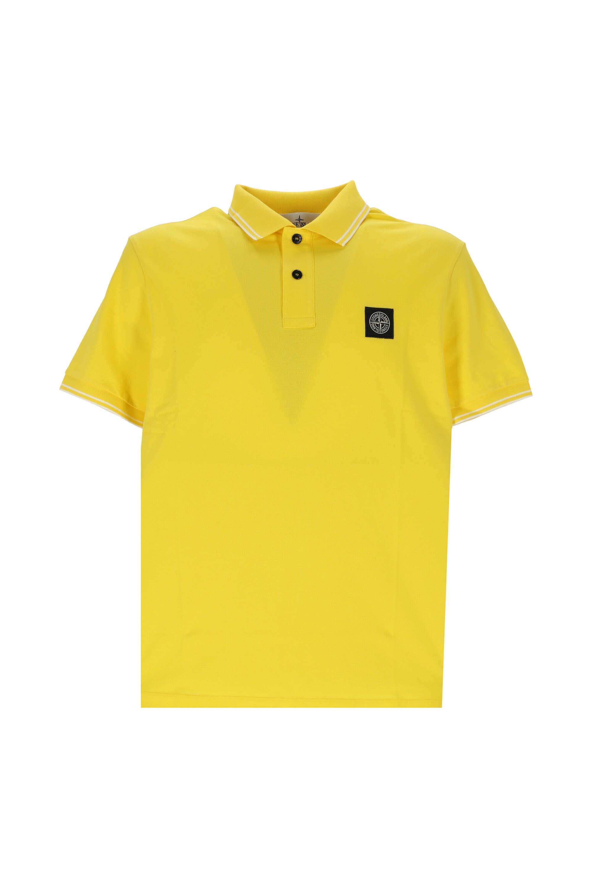 Stone Island Logo Poloshirt Yellow メンズ - JP