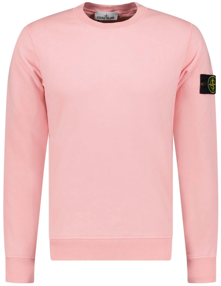 Stone Island Logo Sweatshirt Pink Men's - US