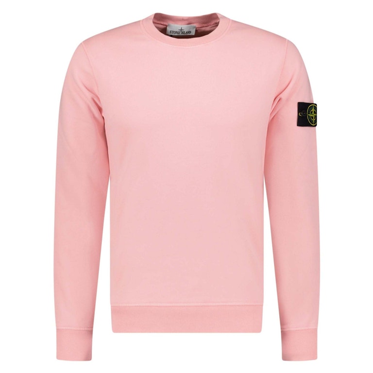 Pre-owned Stone Island Logo Sweatshirt Pink