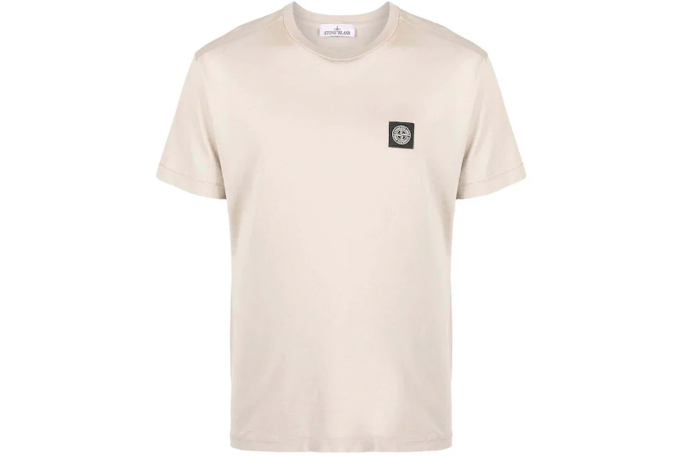 Stone Island Logo T-Shirt Beige Men's - US
