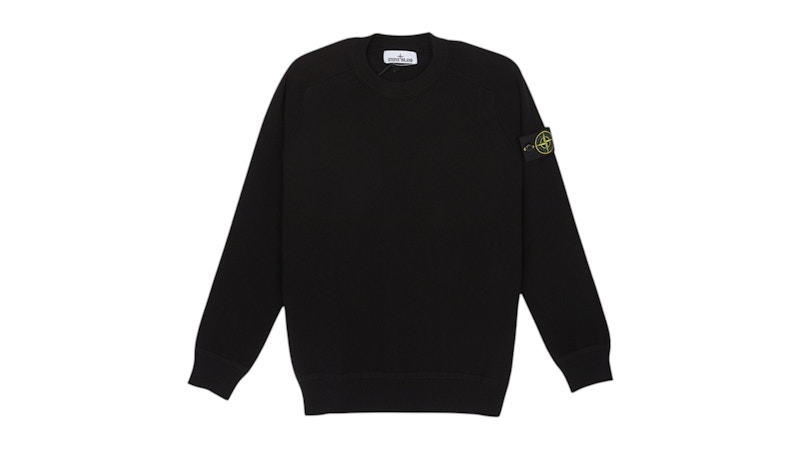 Stone Island Micro Stitch Loose Fit Crewneck Black Men's - US