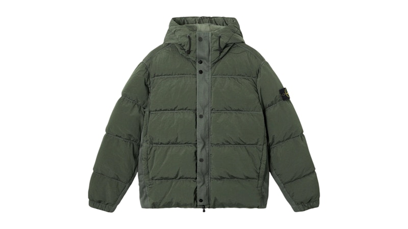 Pre-owned Stone Island Men's  Nylon Metal Hooded Down Jacket In Green