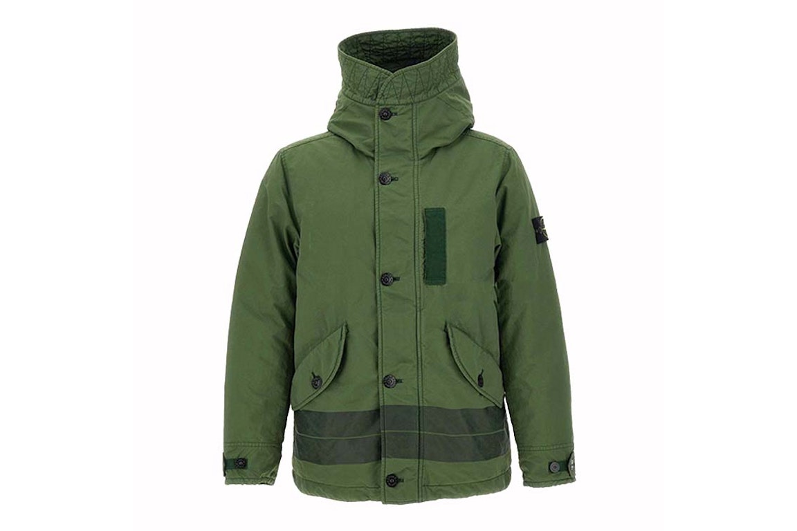 Pre-owned Stone Island Opaque Nylon Twill Down-tc Jacket Olive