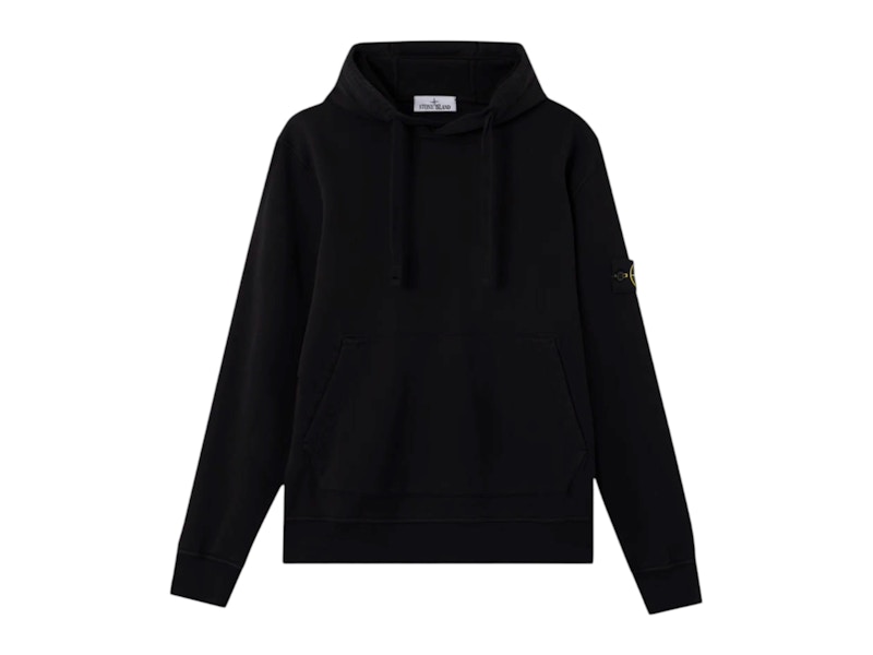 Stone Island Organic Cotton 6100062 Fleece Hoodie Black