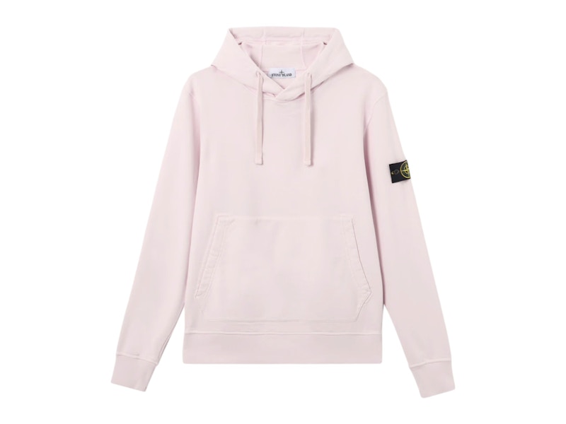 Stone Island Organic Cotton 6100062 Fleece Hoodie Pink Stone Island Organic Cotton 6100062 Fleece Hoodie Pink