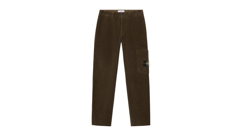 Stone Island Organic Cotton Corduroy 800 3100039 Pants Military