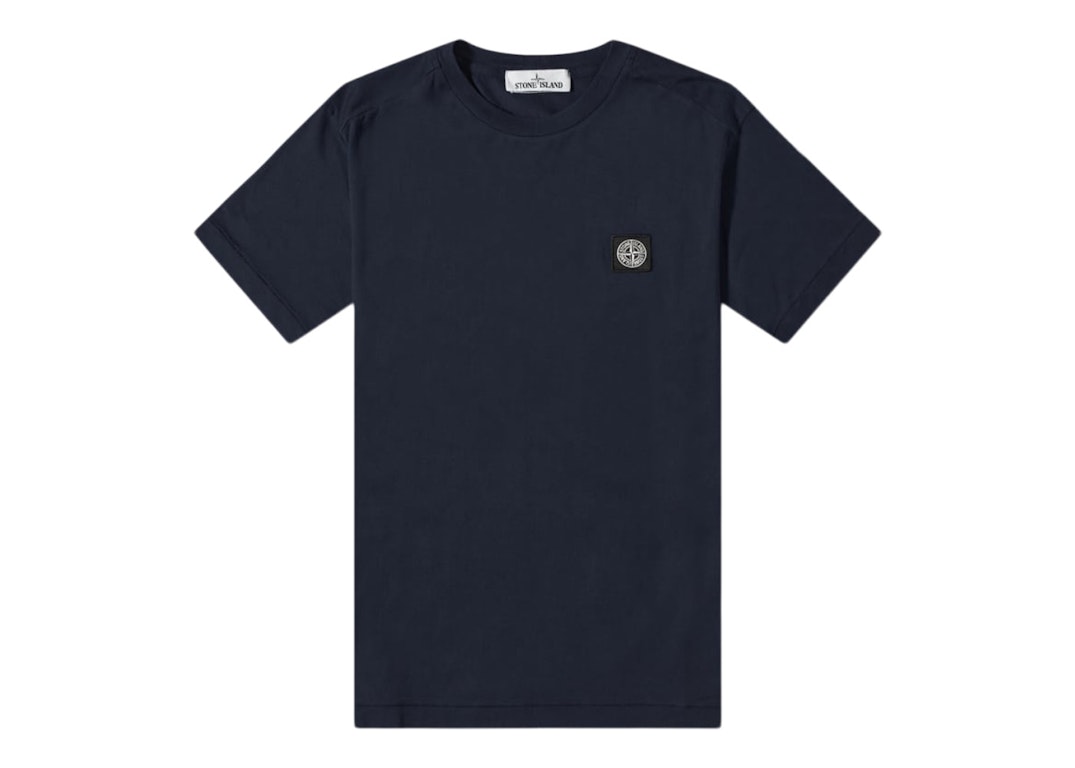 Pre-owned Stone Island Patch Logo T-shirt Navy