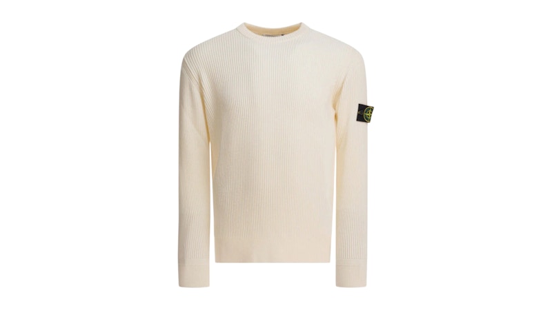 Stone Island RWS Wool Crewneck Sweater White