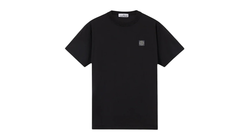 【関税送料込】STONE  SS25 SS T-SHIRT Stone Island S/S Compass Logo Ghost T-Shirt Black Men's