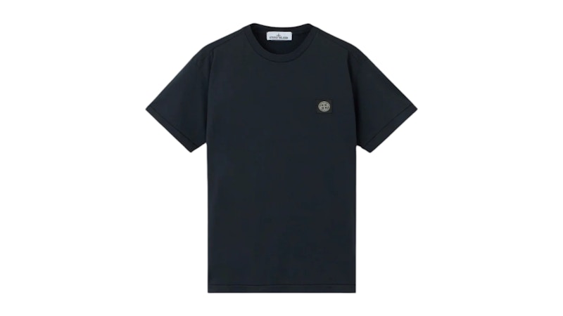 Pre-owned Stone Island Men's  Short Sleeve Compass Logo T-shirt In Navy Blue