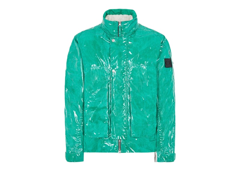 Stone Island Shadow Project 40616 Detachable Down Vest/Augment Piece  Chapter 1 Glass Poplin Double Face Print + Seamless Tunnel Down Nylon-Tc  Track Jacket Emerald Green Men's - FW22 - US