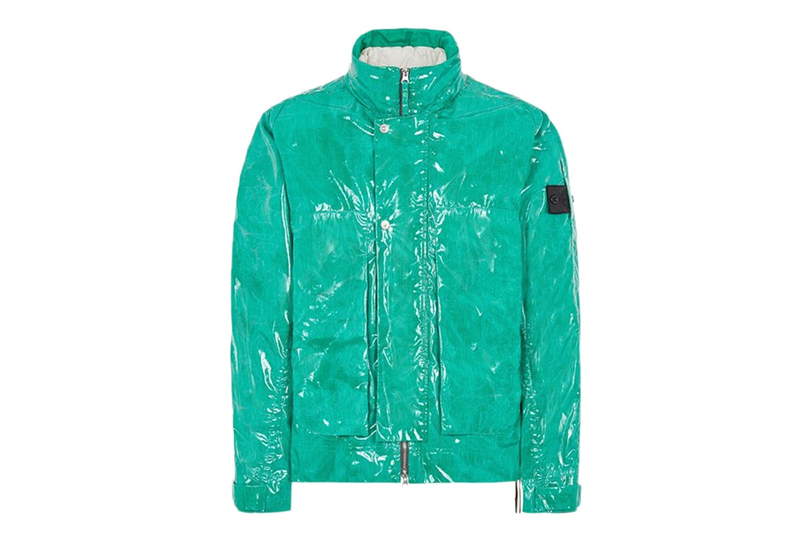 Pre-owned Stone Island Shadow Project 40616 Detachable Down Vest/augment Piece Chapter 1 Glass Poplin Double F In Emerald Green