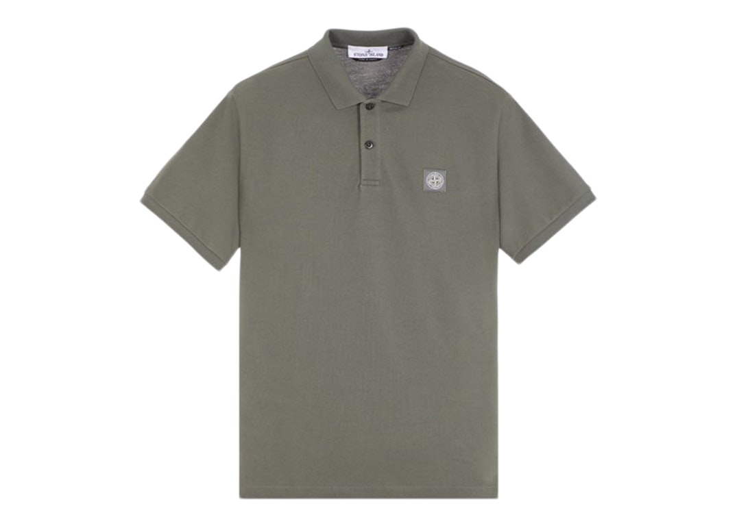 Pre-owned Stone Island Short Sleeve Polo Musk Green