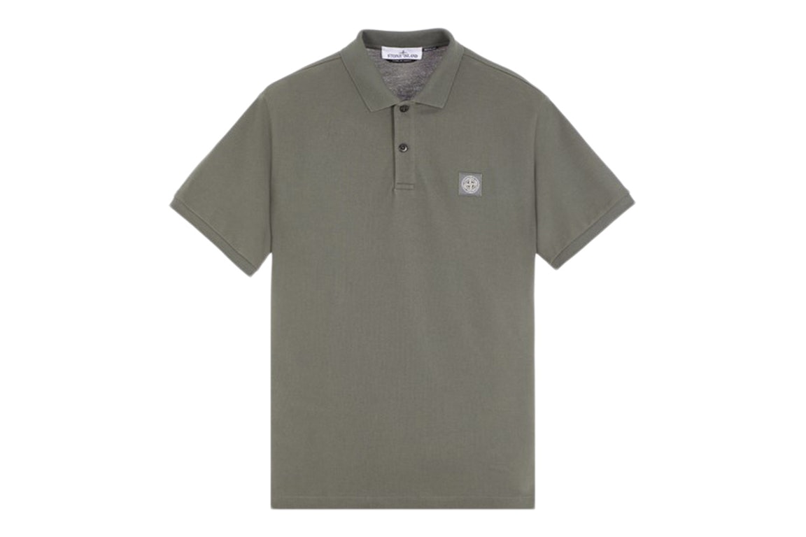 Pre-owned Stone Island Short Sleeve Polo Musk Green