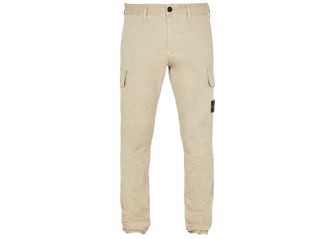 Pre-owned Stone Island Skinny Fit Cargo Pants Sand