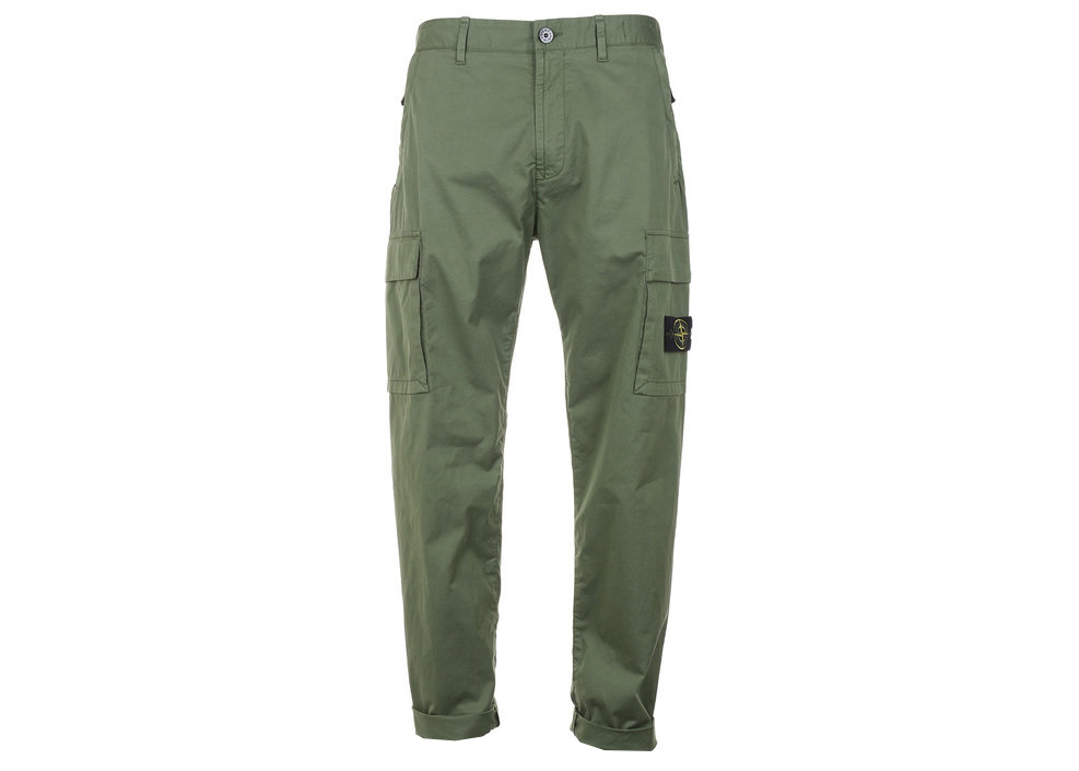 Stone Island Slim Cargo Pants Olive - FW22 Men's - US