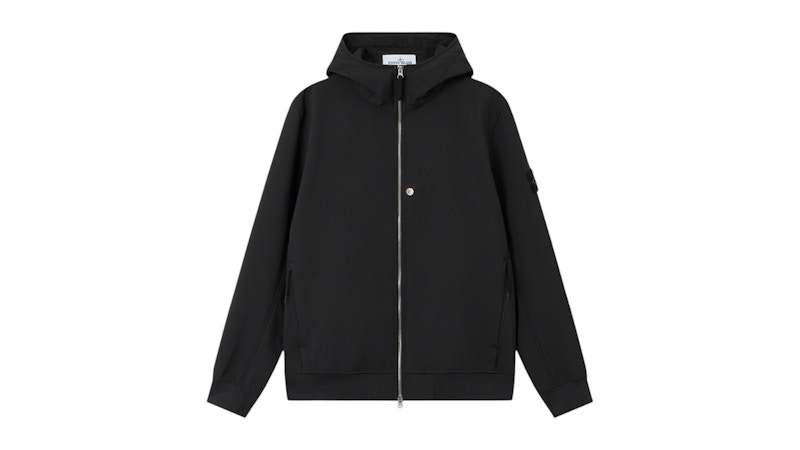 Stone Island Soft Shell-R E.Dye Technology Recycled Polyester Q100004 Jacket Black