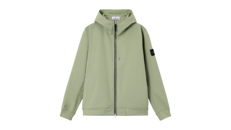 Stone Island Soft Shell-R E.Dye Technology Recycled Polyester Q100004 Jacket Sage Green