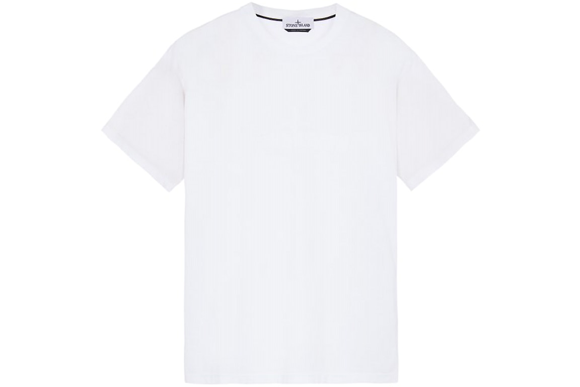Pre-owned Stone Island Tonal Logo T-shirt White