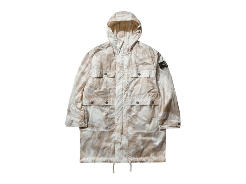 Pre-owned Stone Island Men's  Uv Reactive Nylon Parka In Jacket Camouflage Desert