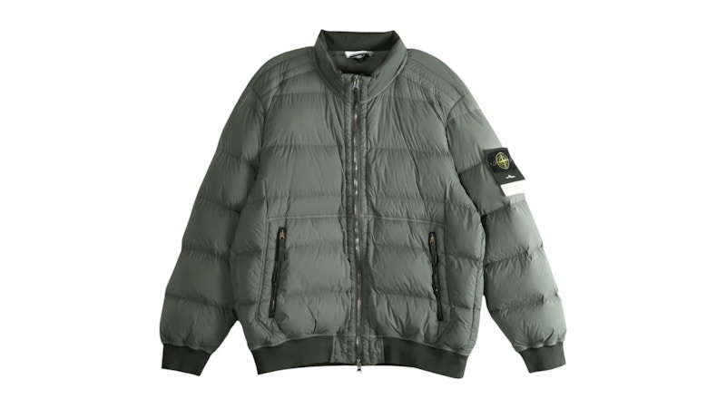 Stone Island Urban Puffer Bomber Jacket Cement Men's - FW25 - US