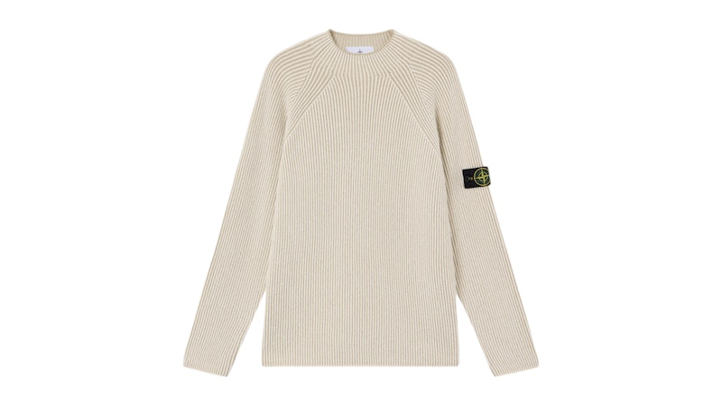 Stone Island Vanise Full Rib RWS Wool 5100023 Sweater Ivory