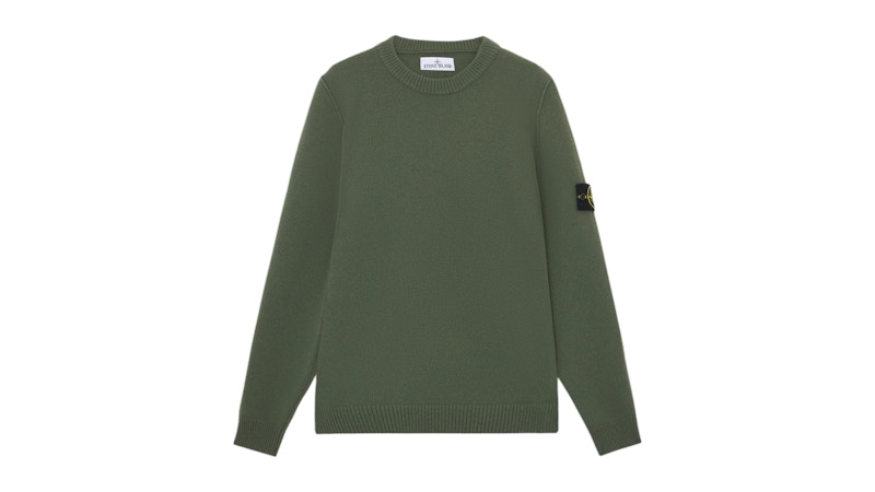 Pre-owned Stone Island Men's  Wool Crewneck Sweatshirt In Musk Green