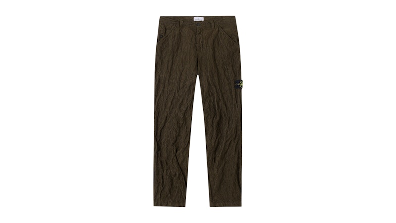 Stone Island Wrinkled Corduroy 500-TC 3100026 Pants Military Green