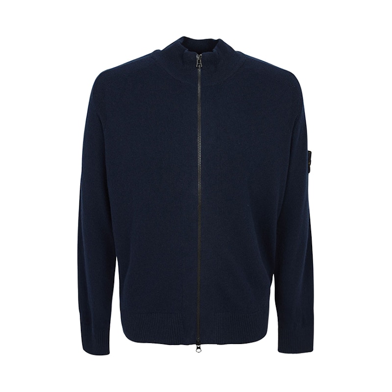 Stone Island Zip Up Cardigan Navy メンズ - JP