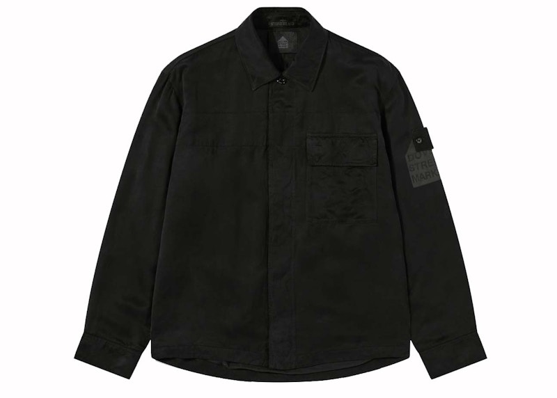 Mens black stone island overshirt online