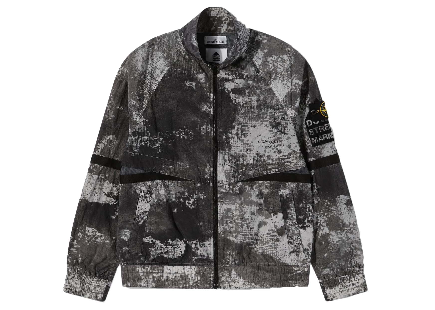 Stone Island x DSM Men's Stand Collar Jacket Grey Camo メンズ 