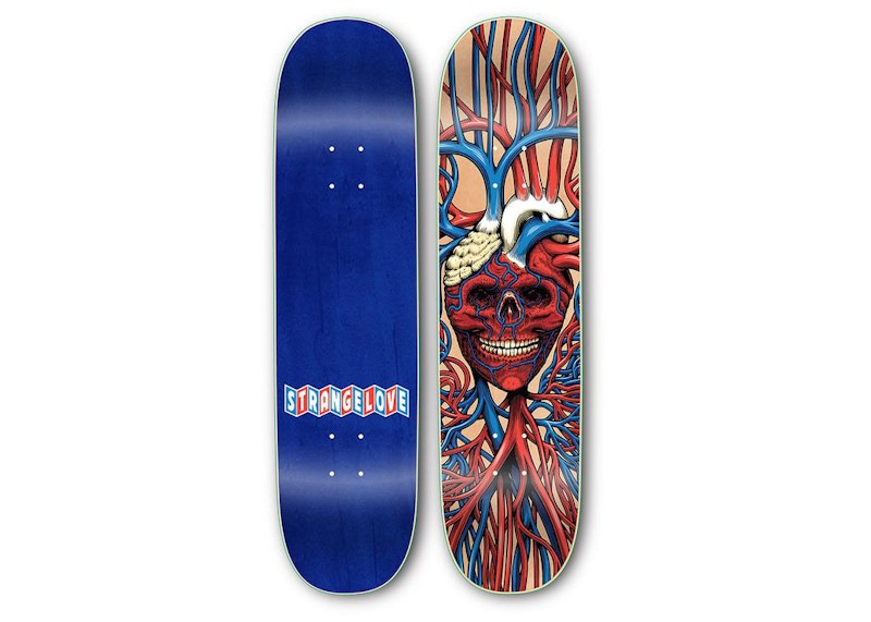 StrangeLove Heart Skull 8.0 Skateboard Deck - FW21 - JP