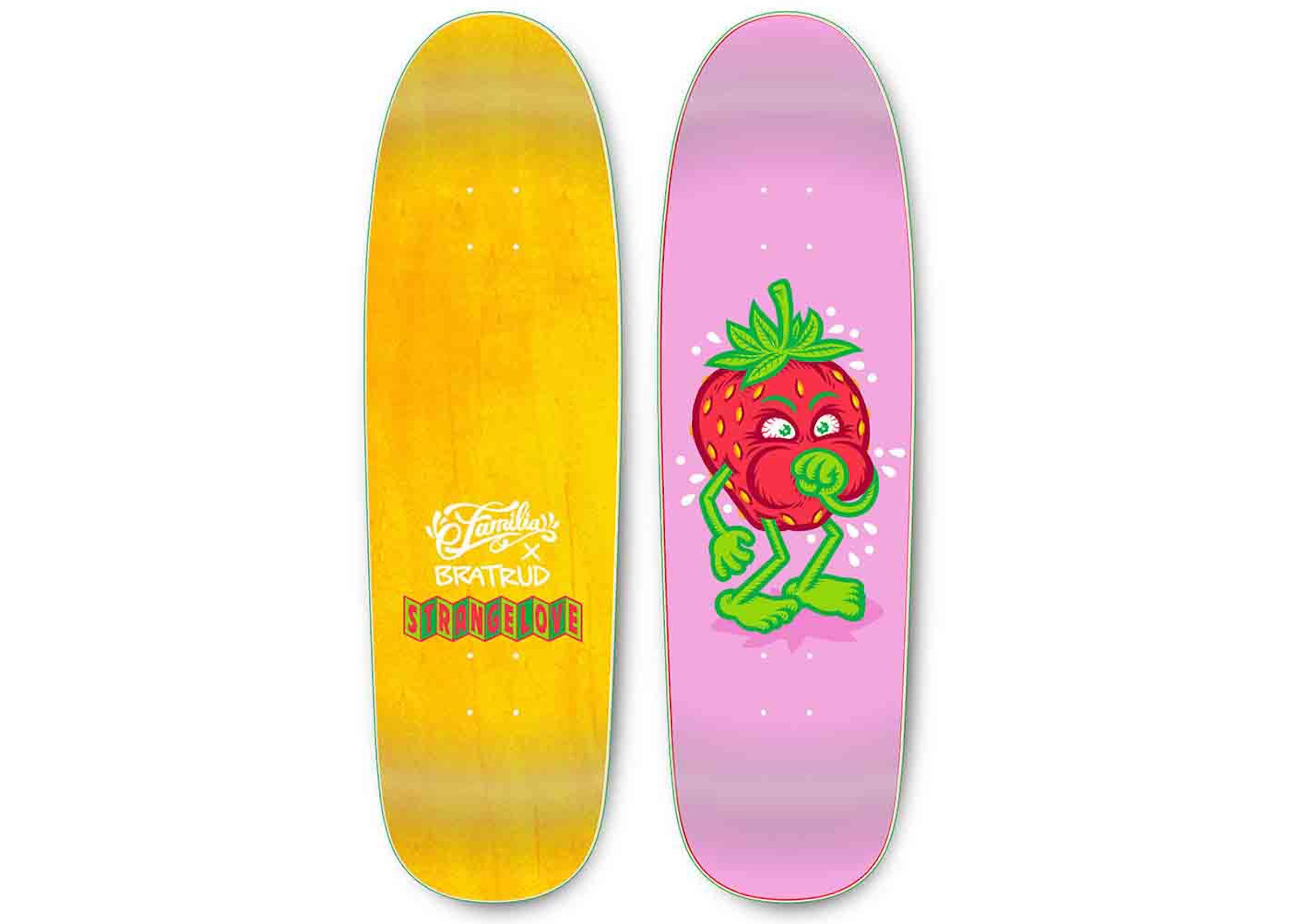 StrangeLove x Familia x Todd Braturd Strawberry Cough 9.125 Skateboard Deck  - SS22 - US