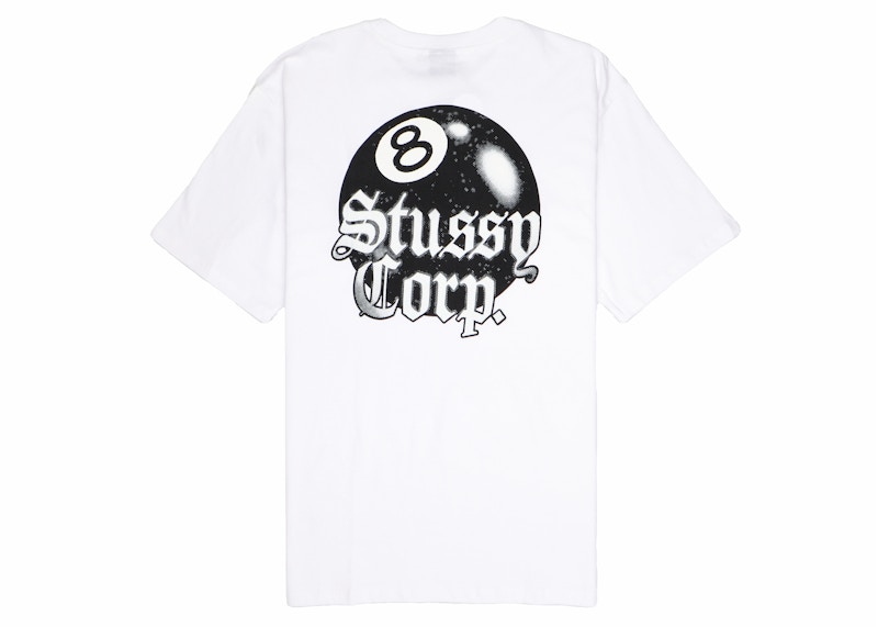 Stussy 8 Ball Corp. Tee White - SS23 - US