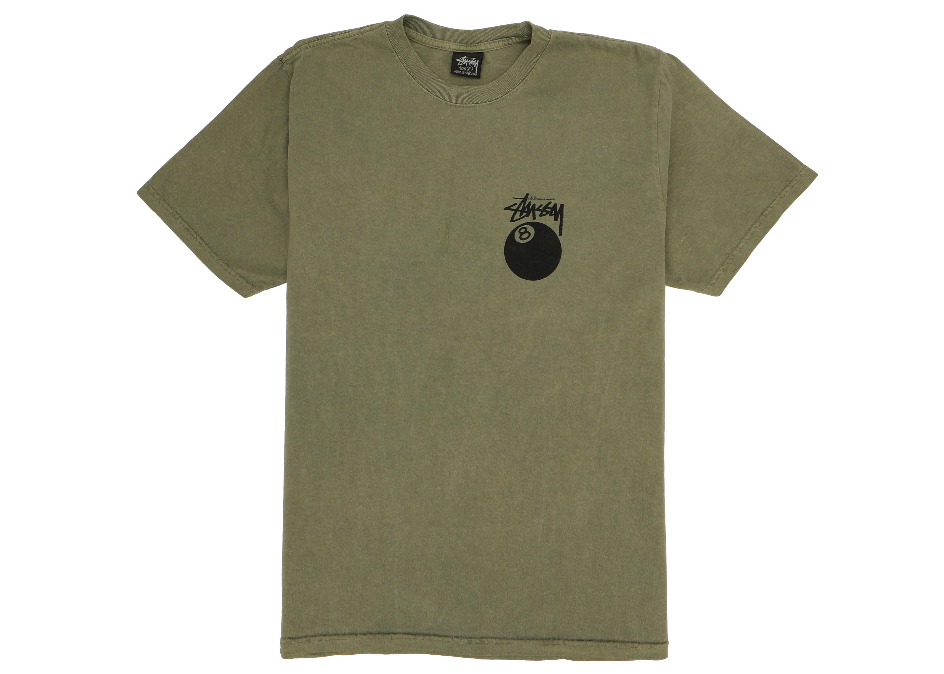 Stussy 8 Ball Pigment Dyed Tee Olive Men's - SS24 - GB