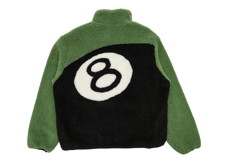 stussy 8 Ball Sherpa Jacket ボアジャケット S 緑即購入可