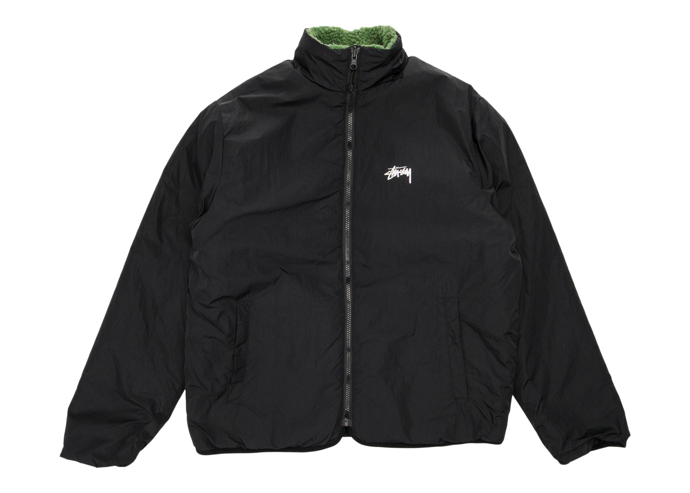 Stussy 8 Ball Sherpa Reversible Jacket Green