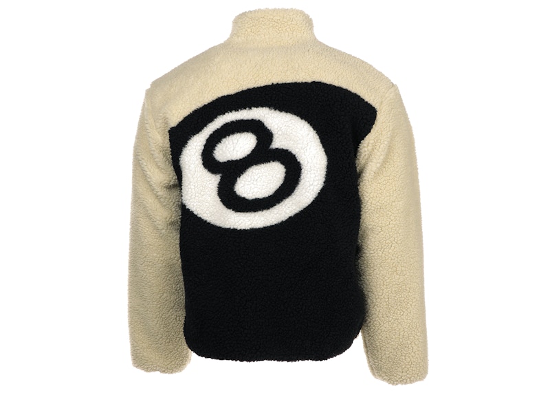 Stussy 8 Ball Sherpa Reversible Jacket Natural - FW22 - US