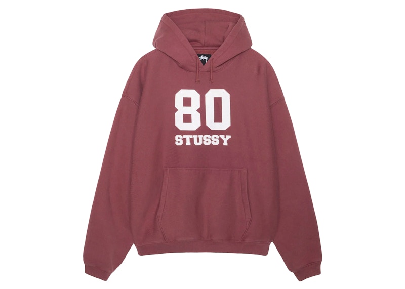 ★24AW 大人気★Stussy 80 RELAXED HOODIE Stussy 80 Relaxed Hoodie Oxblood Men's - FW24 - US