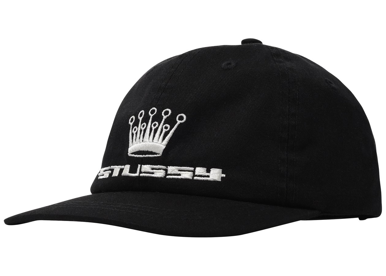 Stussy 93 Slick Crown Low Pro Cap Black 남성 - SS21 - KR