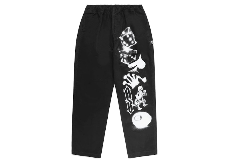 Stussy Noma Icon Beach Pant Washed Black Men's - US