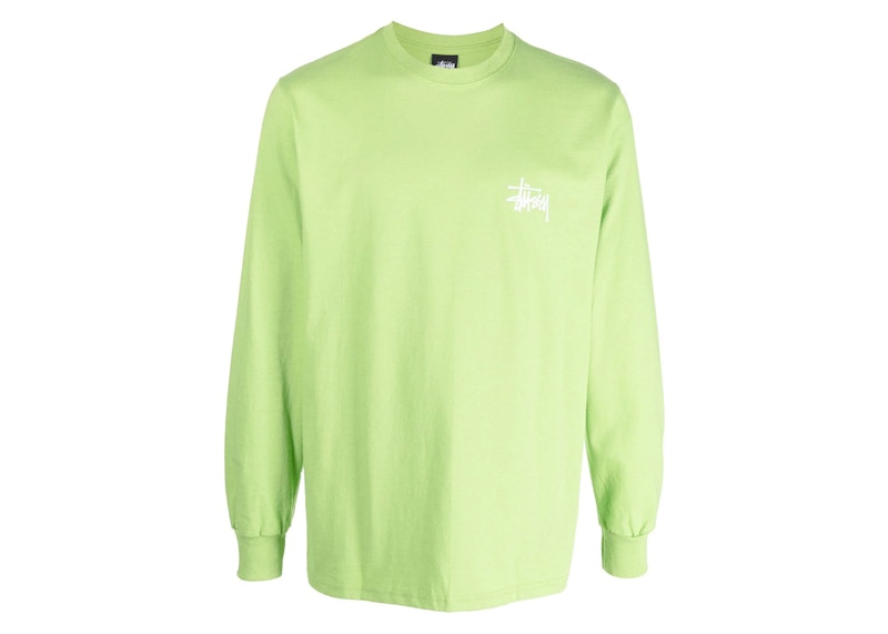 Pre-owned Stussy Men's Basic Long Sleeve Tee Shirt In Tea In Brown